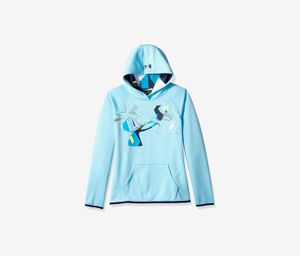 Big Girls Armour Fleece Hoodied Sweatshirt  Blue