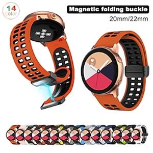 Smart Watch Band for Samsung Galaxy Watch 5 Pro 45mm 4 Classic 42mm 46mm 3 41mm Active 2 40mm 44mm Gear Sport S3 Frontier S2 2 Neo Live Silicone Smartwatch Strap Waterproof Adjustable Breathable Lightinthebox