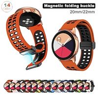 Smart Watch Band for Samsung Galaxy Watch 5 Pro 45mm 4 Classic 42mm 46mm 3 41mm Active 2 40mm 44mm Gear Sport S3 Frontier S2 2 Neo Live Silicone Smartwatch Strap Waterproof Adjustable Breathable Lightinthebox - thumbnail