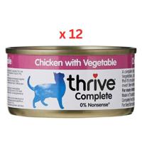 Thrive Complete Cat Chicken With Vegetable Wet Food - 12x75gm