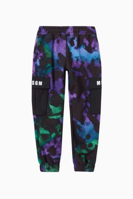 All-over Abstract Print Sweatpants in Cotton Fleece All-over Abstract Print Sweatpants in Cotton Fleece