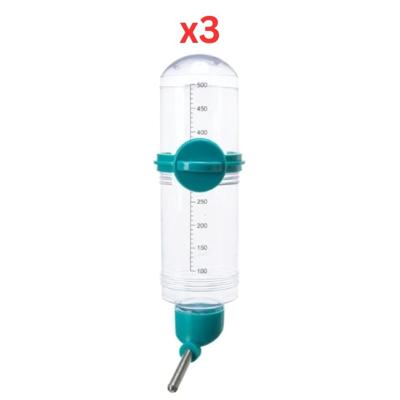 Trixie Clear Waterbottle For Small Pets - Turquoise 500ml (Pack Of 3)