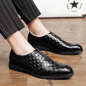 Men's Oxfords Casual Classic Daily Office  Career PU Black Brown Spring Summer Lightinthebox