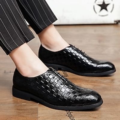 Men's Oxfords Casual Classic Daily Office  Career PU Black Brown Spring Summer Lightinthebox