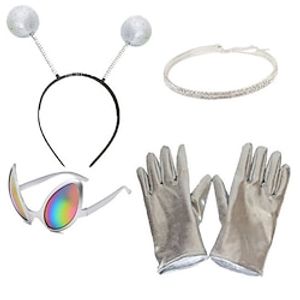 CARNIVAL Alien Festival Party Bracelets Gloves Pretty Head Button Cool Glasses Set of Four Lightinthebox