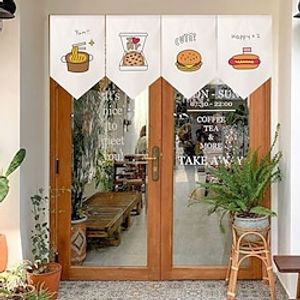 Hamburger Coffee Kitchen Restaurant Short Door Covers Hanging Curtains Triangular Flag Curtains Short Curtains Half Home Living Room Decorative Partition Curtains miniinthebox