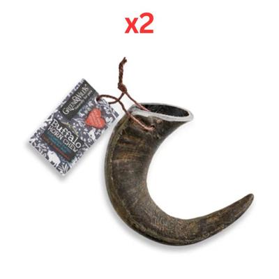 Green & Wilds Buffalo Horn Chew Treats for Dogs Medium (Pack of 2)