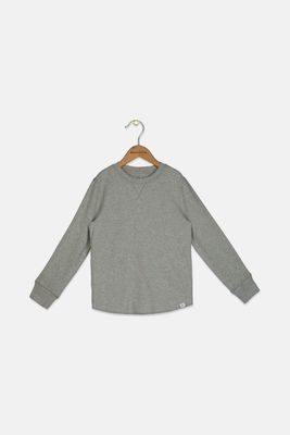 Boys Plain Long Sleeve T-Shirt  Light Grey