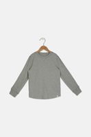 Boys Plain Long Sleeve T-Shirt  Light Grey - thumbnail