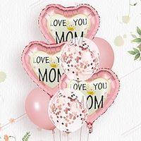7pcs Mother's Day Balloon Bundle - Mother's Day Atmosphere Dress Up Balloon Lightinthebox - thumbnail