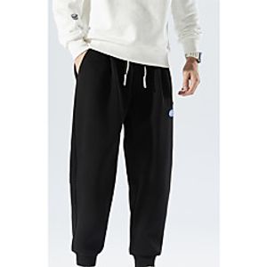 Men's Sweatpants Running Pants Hiking Pants Trousers Drawstring Winter Summer Outdoor Oversized Soft Comfortable Elastic Waist Bottoms Grey Black Traveling Winter Sports M L XL XXL XXXL Lightinthebox