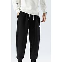 Men's Sweatpants Running Pants Hiking Pants Trousers Drawstring Winter Summer Outdoor Oversized Soft Comfortable Elastic Waist Bottoms Grey Black Traveling Winter Sports M L XL XXL XXXL Lightinthebox - thumbnail