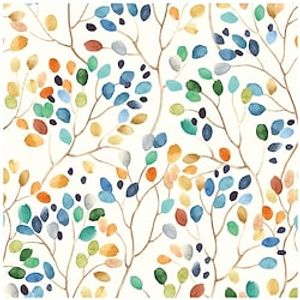 Floral Peel and Stick Wallpaper Colorful Forest BeigeOrangeBlue Removable Contactpaper for Nursery Decorations 17.7in x 118in Lightinthebox