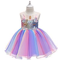 Princess Flapper Dress Party Costume Costume Girls' Movie Cosplay Cosplay Purple Dress Christmas Halloween New Year Polyester Lightinthebox - thumbnail