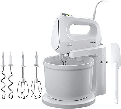 Braun Multimix 2 In 1 Hand And Stand Mixer 400 Watts, White, HM1070 WH