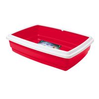 Georplast Jumbo Cat Litter Tray - Red (Pack Of 2)