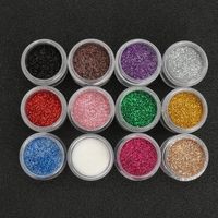 12 Colors Glitter Dust Powder Sequins Set For Nail Art Tips Decoration DIY Eyeshadow Tattoo