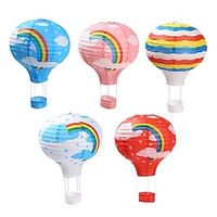 5pcs Wedding Birthday Decor Hot Air Balloon Paper Lantern Christmas Festival Bar Decor Craft DIY Hanging Air Balloon Lantern Lightinthebox - thumbnail