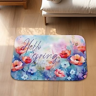 Bathroom Deco Diatomaceous Earth Bath Mat Soft Mat Rubber Anti-Slip Fast Dry Super Absorbent Thin Bathroom Mat for Under Door - Bathroom Floor Mat Rug Bathtub Front Shower Mat Sink Lightinthebox