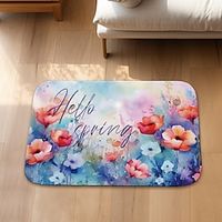 Bathroom Deco Diatomaceous Earth Bath Mat Soft Mat Rubber Anti-Slip Fast Dry Super Absorbent Thin Bathroom Mat for Under Door - Bathroom Floor Mat Rug Bathtub Front Shower Mat Sink Lightinthebox - thumbnail