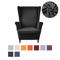Solid Color Stretch Wingback Chair Cover Wing Chair Slipcovers Spandex Fabric Wingback Armchair Cover with Seat Cushion Cover for Living Room BedroomFit IKEA STRANDMON Chair miniinthebox Solid Color Stretch Wingback Chair Cover Wing Chair Slipcovers Spandex Fabric Wingback Armchair Cover with Seat Cushion Cover for Living Room BedroomFit IKEA STRANDMON Chair miniinthebox