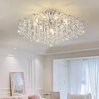 LED Chandelier 42/50/60/80/100cm 5/8/10/12/15Head Bulb Not Included Electroplated Finish Crystal Metal Modern Contemporary Style Bedroom Dining Room MIni Pendant 110-240V Lightinthebox