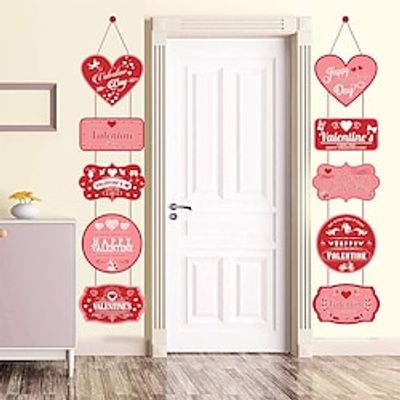1pcs Valentine's Day Home Decoration Couplet Door Curtain For Valentine's Day Decorated Door Hanging Banner. miniinthebox