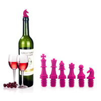 Honana CF-WS06 6Pcs Food Grade Silicone Chess Wine Bottle Stopper Reusable Caps Beer Sealer Cover