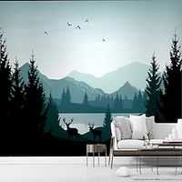 Art Deco 3D   Mural Scenery Nordic Style Map Suitable For Hotel Living Room Bedroom Home Decoration Comtemporary Classic Wall Covering miniinthebox - thumbnail