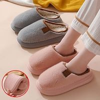 Women's Slippers Fuzzy Slippers Fluffy Slippers House Slippers Warm Slippers Home Daily Fleece Lined Shoes And Bags Matching Sets Flat Heel Casual Comfort Minimalism Faux Fur Loafer Camel Ivory Pink Lightinthebox - thumbnail