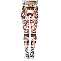 Santa Claus Leggings Jogger Pants Women's Christmas Christmas Christmas Eve Adults' Christmas New Year Eve Polyester Lycra Spandex Pants miniinthebox - thumbnail