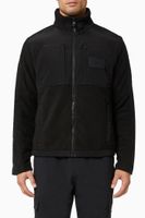 Material Mix Zip Up Jacket - thumbnail