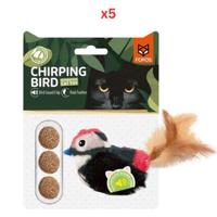 FOFOS Sound Chip Black Bird With Catnip Balls Cat Toy (Pack Of 5) FOFOS Sound Chip Black Bird With Catnip Balls Cat Toy (Pack Of 5)