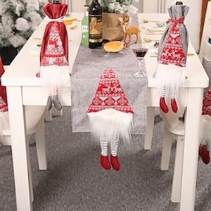 Christmas Decoration Supplies Rudolph Table Flag Creative Three-Dimensional Elderly Table Decoration Tablerunner Lightinthebox