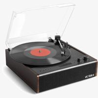 Victrola Eastwood Signature Bluetooth Belt-Drive Record Player With Built-In Speakers - Espresso - thumbnail