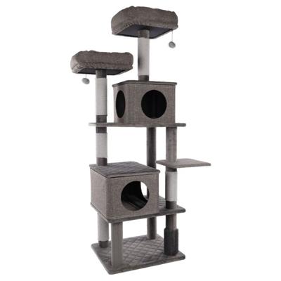 Flamingo Aurora Grey Cat Scratching Tree 80X70X171cm