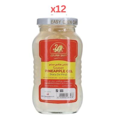 Golden Swan Pineapple Gel Nata De Pina 340G Pack of 12