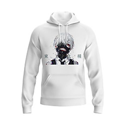 Inspired by Tokyo Ghoul Kaneki Ken Hoodie Anime 100% Polyester Pattern Harajuku Graphic Kawaii Hoodie For Unisex / Couple's miniinthebox