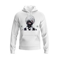 Inspired by Tokyo Ghoul Kaneki Ken Hoodie Anime 100% Polyester Pattern Harajuku Graphic Kawaii Hoodie For Unisex / Couple's miniinthebox - thumbnail
