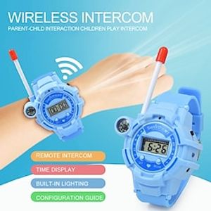 2pcs Kids Watch Intercom Walkie-Talkie Toy Children Interaction Interphone Toy Fashion Long Distance Call Interactive Kids Toys miniinthebox