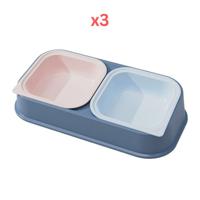 Pakeway Q Bubble Pet Bowl Blue Medium - 32.0X17.7X7.0Cm (Pack of 3)