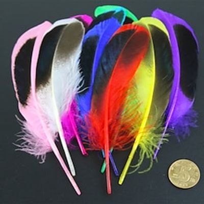 50 Pcs Red Duck Feather 4-6 Inch 10-15cm Bulk Natural Feather Crafts Carnival Party Clothing Hat Accessories Decorations Lightinthebox