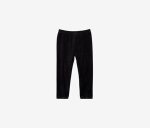 Baby Girls Velour Leggings  Black