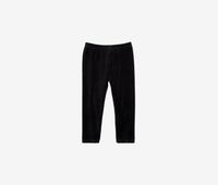 Baby Girls Velour Leggings  Black - thumbnail