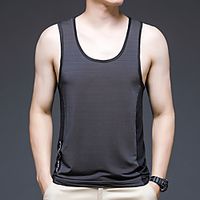 Men's T shirt Hiking Tee shirt Sleeveless Vest  Gilet Tee Tshirt Top Outdoor Quick Dry Lightweight Breathable Sweat wicking Autumn  Fall Spring Summer Elastane White Black Blue Fishing Climbing Lightinthebox - thumbnail