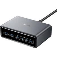 Anker Prime Charger, 200W 6-Port GaN Charging Station, Fast Charging USB C Charger, Compatible With iPhone 16/15/14 Series, MacBook Pro/Air, iPad Pro, Dell XPS, Galaxy S24/S23, Huawei, Xiaomi, Vivo, Silver ANK-A2683V41