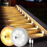 Outdoor Step Lights Motion Sensor Night Lights USB Rechargeable Outdoor Step Lights LED Night Lights For Corridors Cabinets Wardrobes Stairs Bedrooms Kitchens And Courtyards 13pcs Lightinthebox - thumbnail