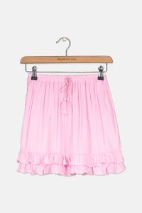 Kids Girls Ruffle Hem Skirt  Pink