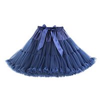 Women's Performance Homecoming Active Casual Short Skirts Solid Colored Layered Tulle Pleated Blue White Black miniinthebox - thumbnail