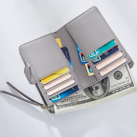Women PU Leather Short Wallet Biford Coin Purse